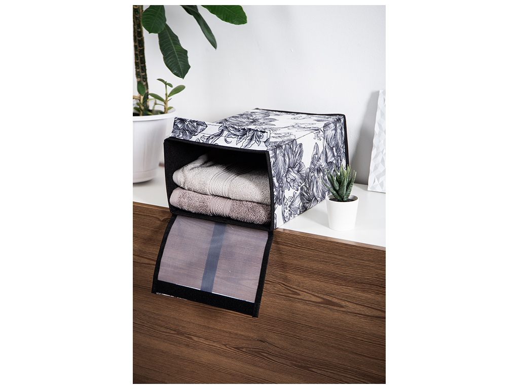 Органайзер для взуття Idea Home Anthracite Flowers, 34x22x16см, 6900070649274