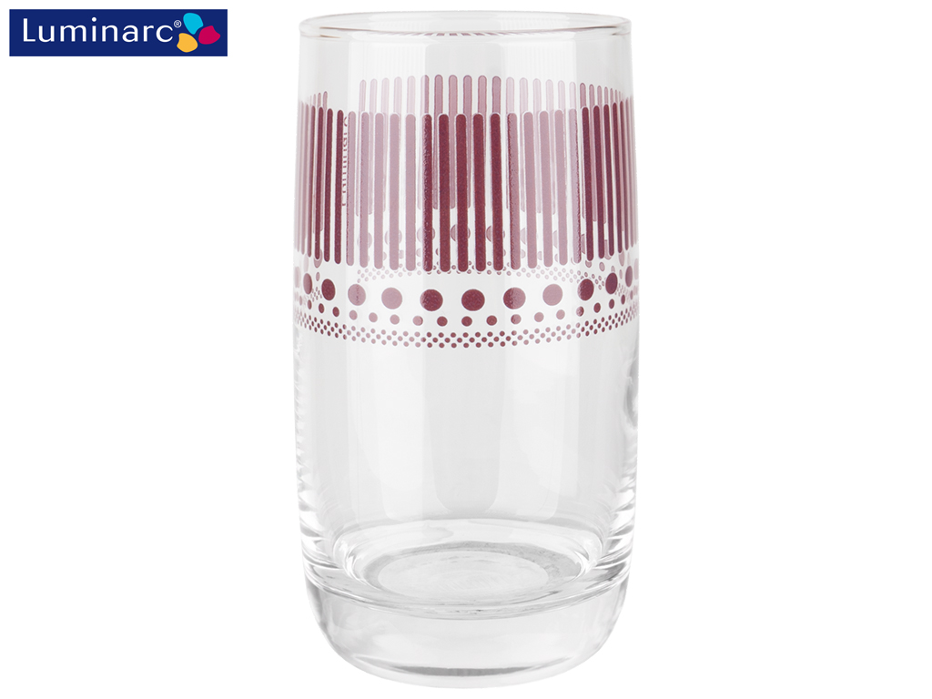 Стакан высокий Luminarc French Brasserie Lines Lilac 330мл (цена за 1шт) 44795