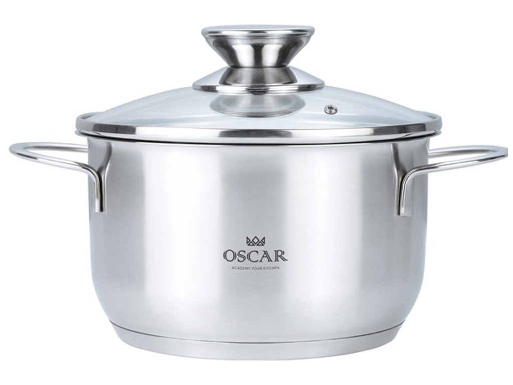 Кастрюля Oscar Galant с крышкой, 22см, 4,5л (для всех типов плит) 6900069112178