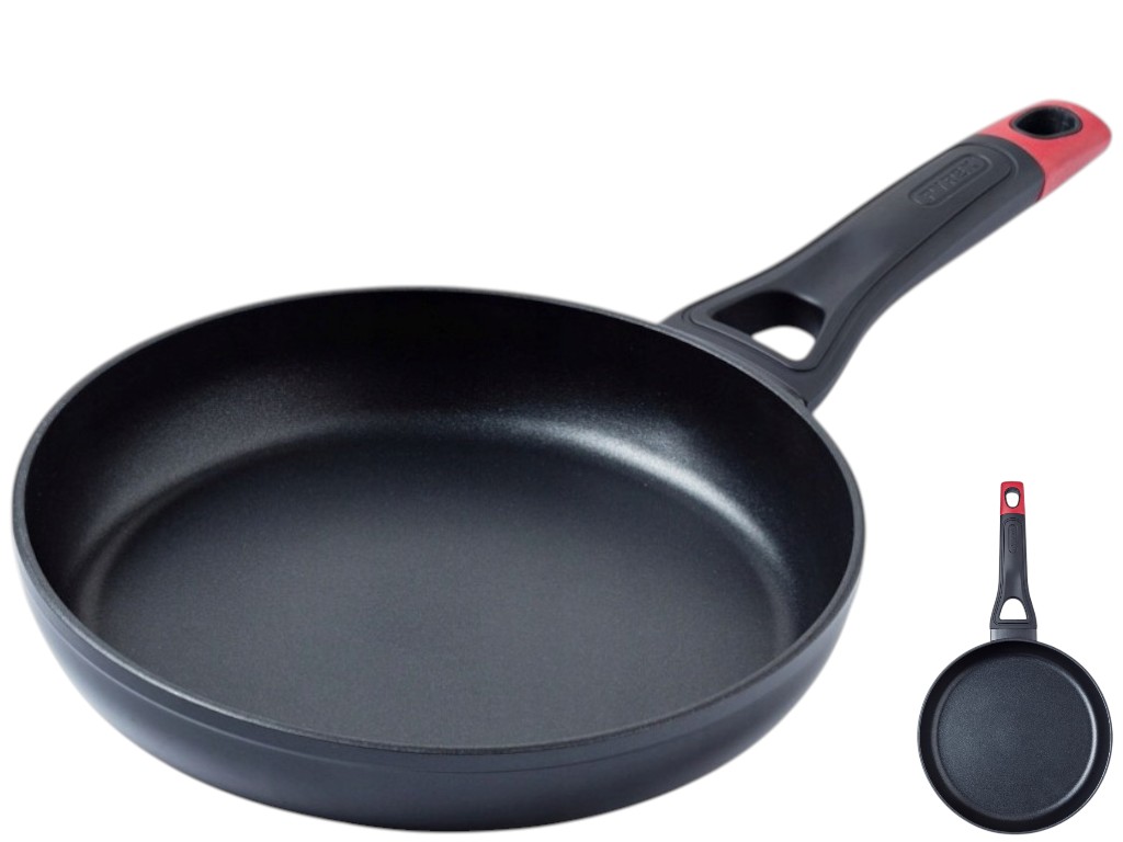 Сковорода Pyrex Optima, алюминий, антипригарное покрытие, 22см, цвет черный