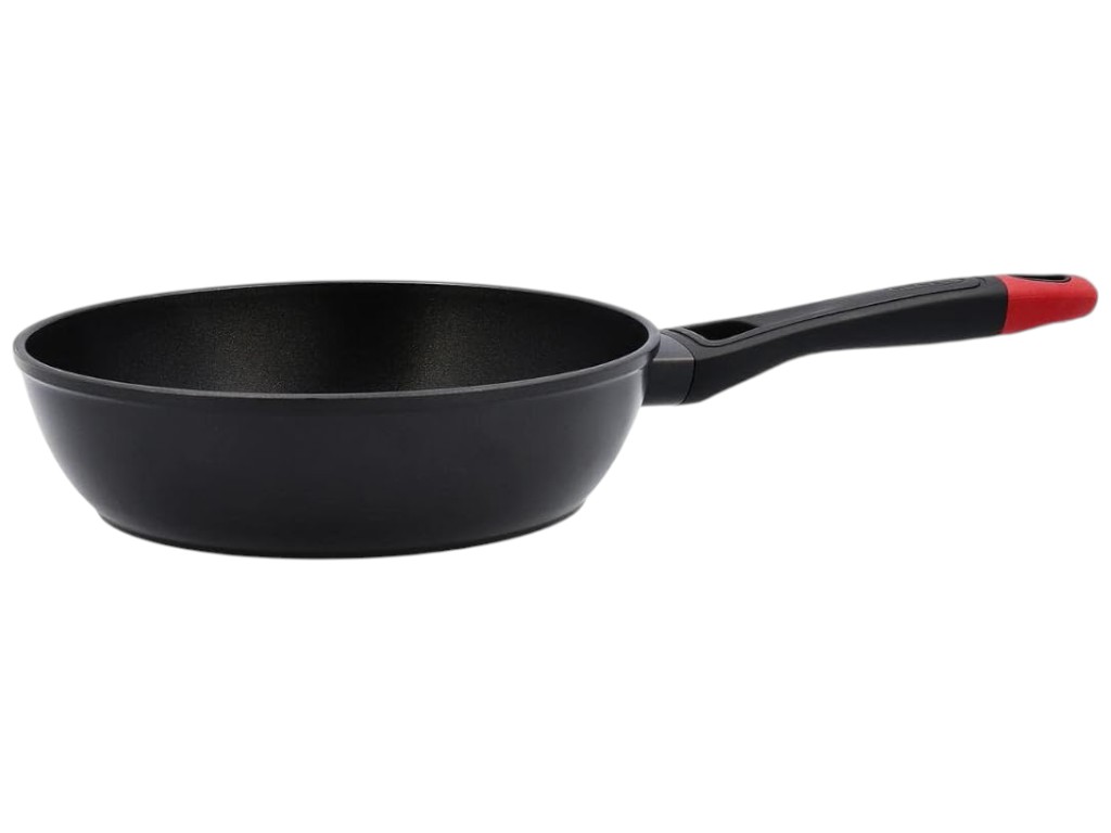 Сковорода глубокая Pyrex Optima, алюминий, антипригарное покрытие, 26см, цвет черный