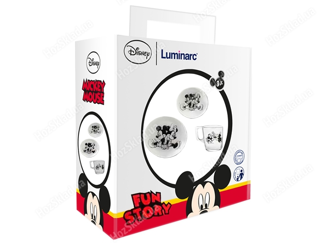 Набір дитячого посуду Luminarc Fun Story (ціна за набір 3 предмета), 09929