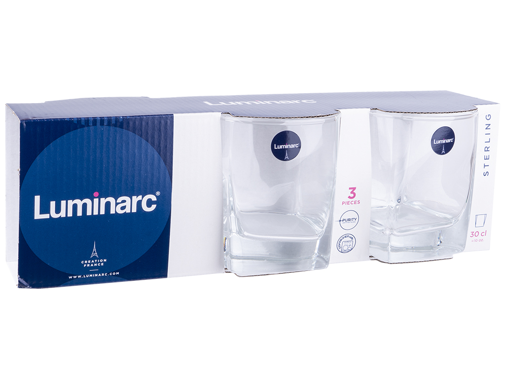 Набор стаканов Luminarc Stterling, низких, 300мл (цена за набор 3шт) 07725