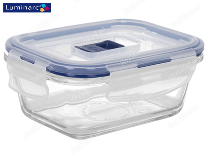 Контейнер скляний герметичний Luminarc Pure box active з пластиковою кришкою 380мл 28650