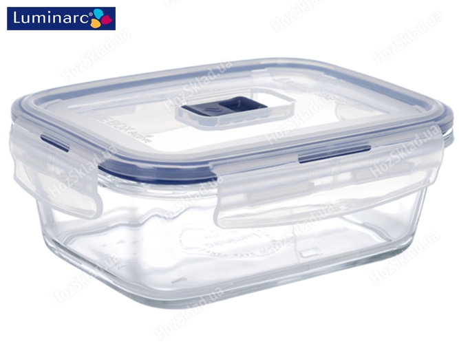 Контейнер скляний герметичний Luminarc Pure box active з пластиковою кришкою 820мл 28667