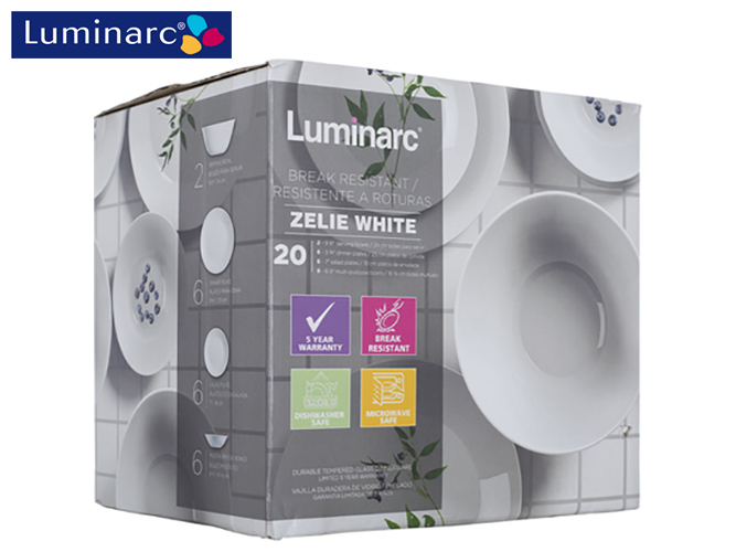 Сервиз столовый Luminarc "Zelie White" (цена за набор 20 предметов) 53165