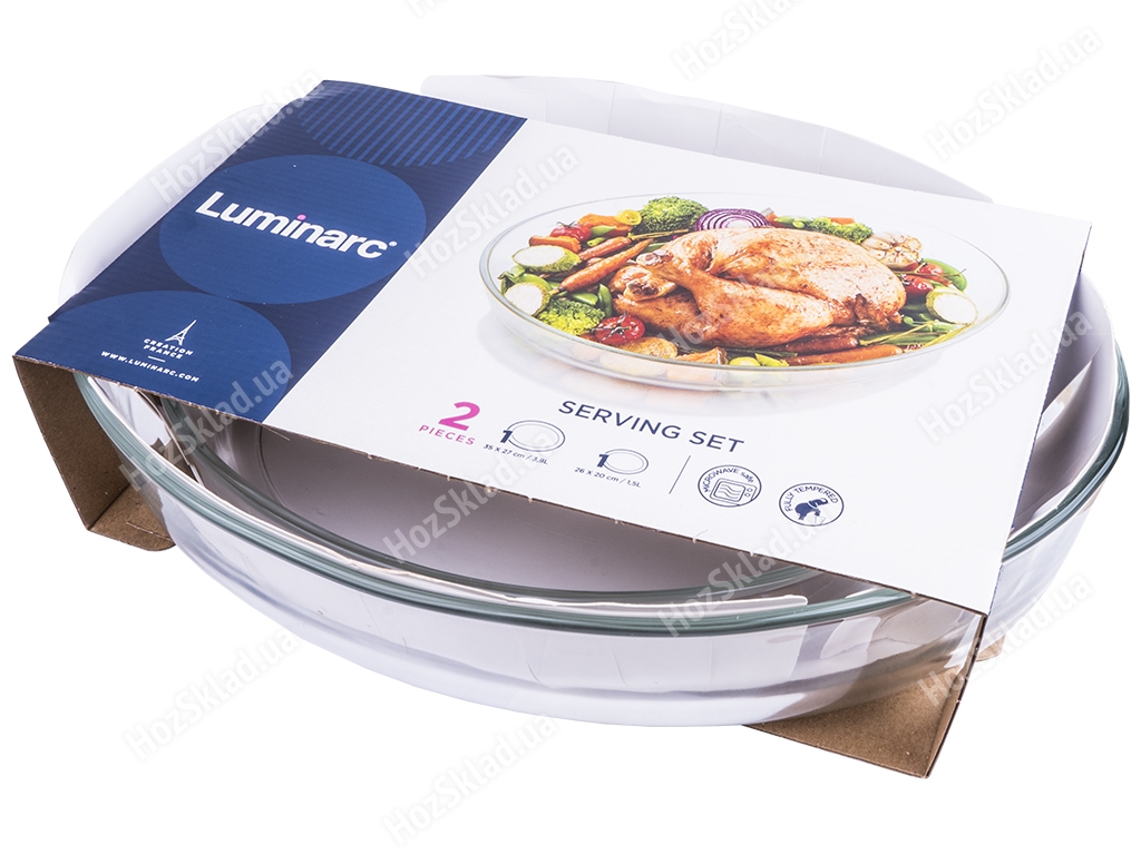 Набор блюд Luminarc Sabot, овальные, 1,5л+3,8л (цена за набор 2шт), 883314577785