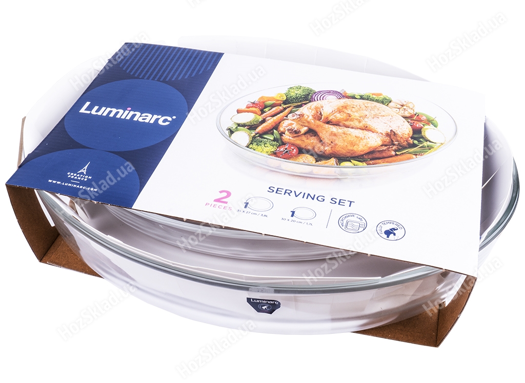 Набор блюд Luminarc Sabot, овальные, 1,5л+3,8л (цена за набор 2шт), 1088331457777