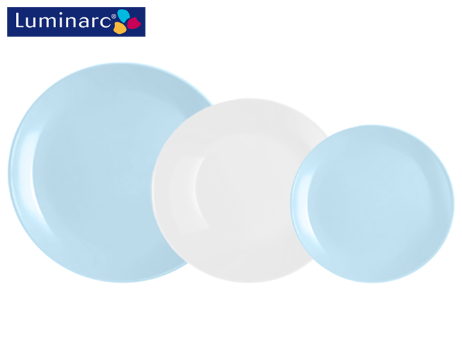 Сервиз столовый Luminarc "Diwali Light Blue & White" (цена за набор 18 предметов) 66264