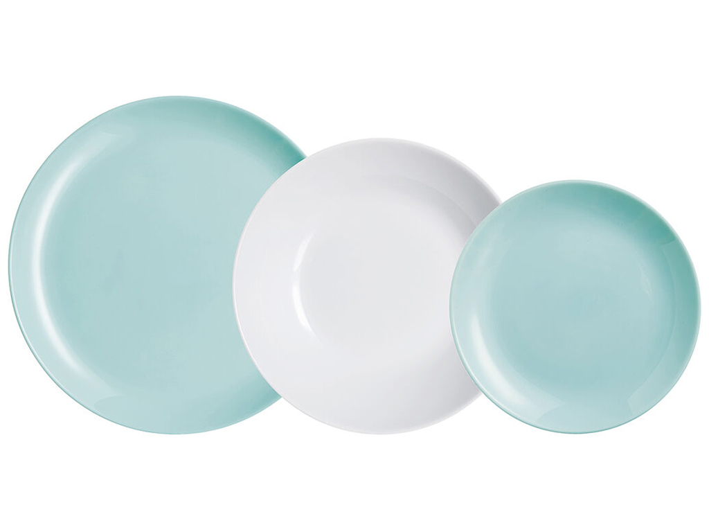 Сервиз Luminarc Diwali Light Turquoise & White (цена за набор 18 предметов) 0883314766271