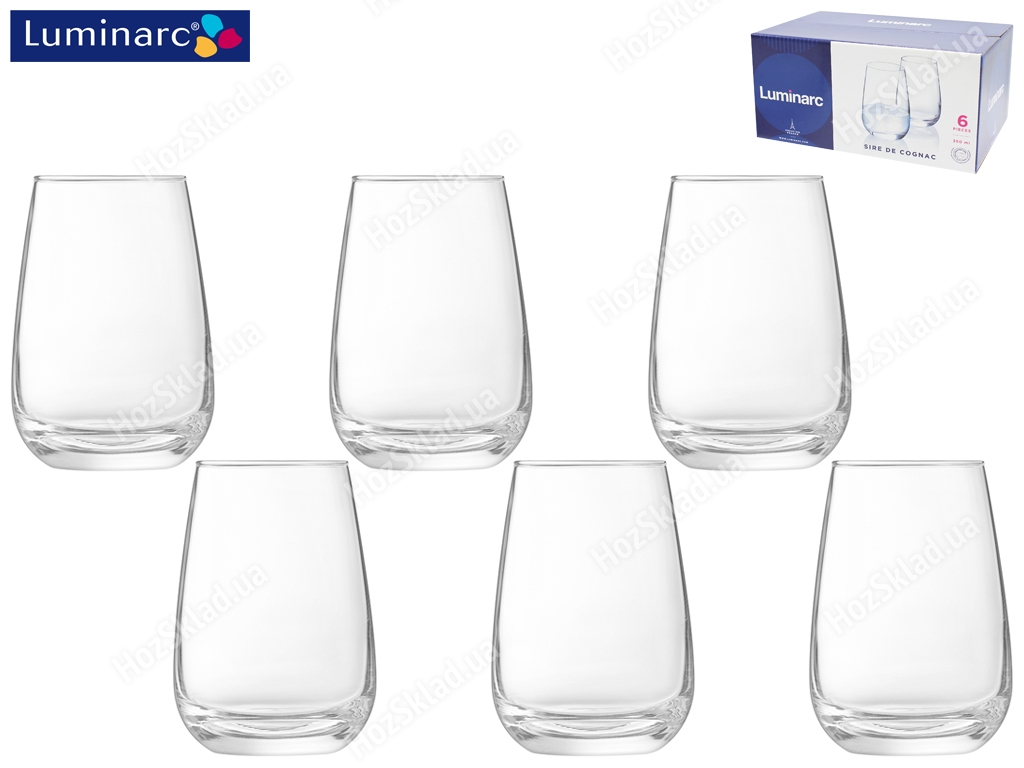 Набір склянок Luminarc Sire de Cognac високих 350мл (ціна за набір 6шт) 34512