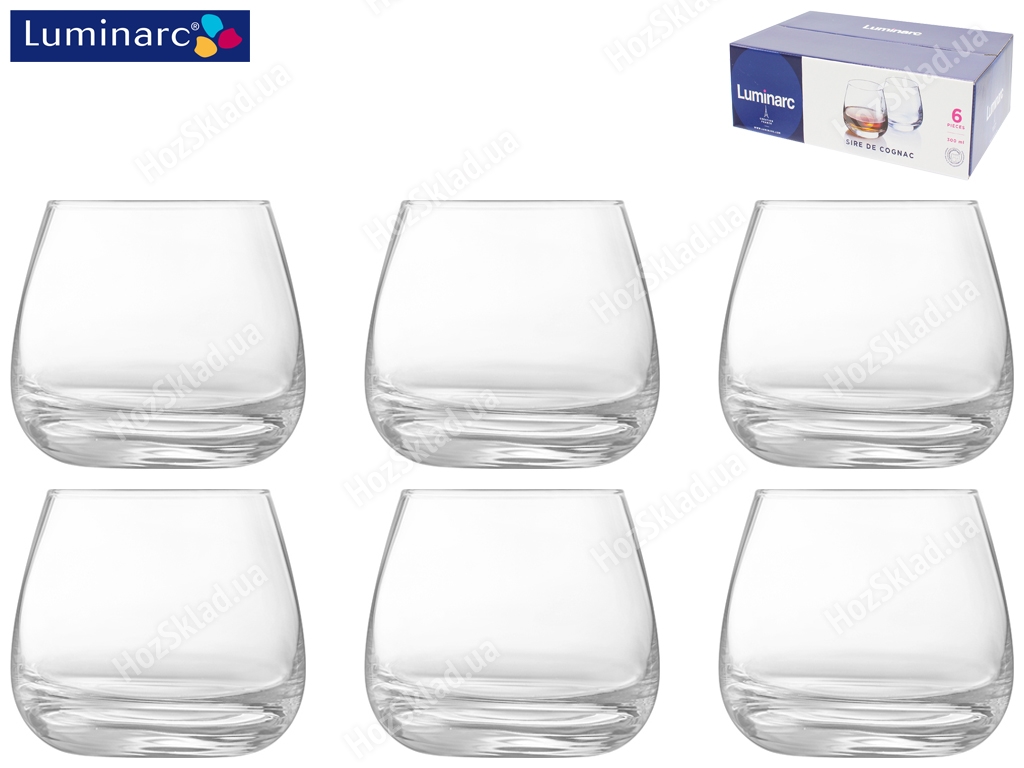 Набір склянок Luminarc Sire de Cognac низьких 300мл (ціна за набір 6шт) 34529