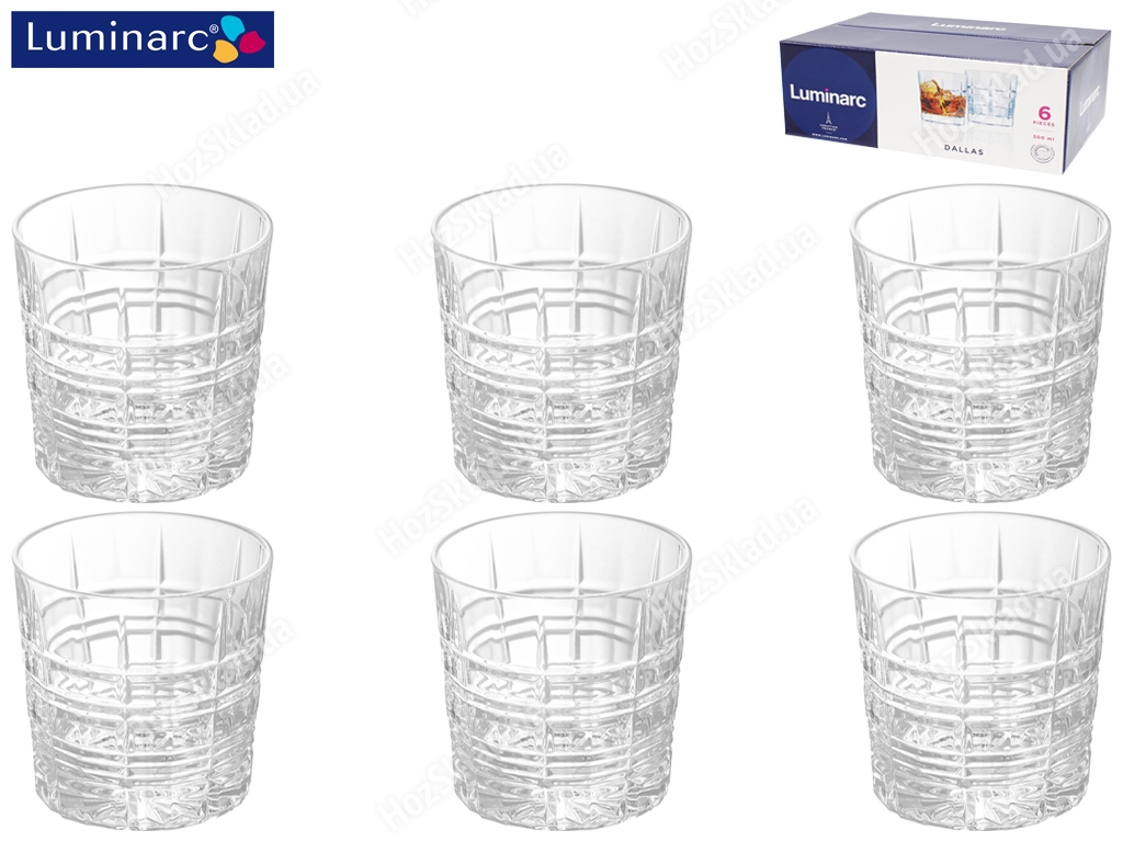 Набір склянок Luminarc Dallas низьких 300мл (ціна за набір 6шт) 34864