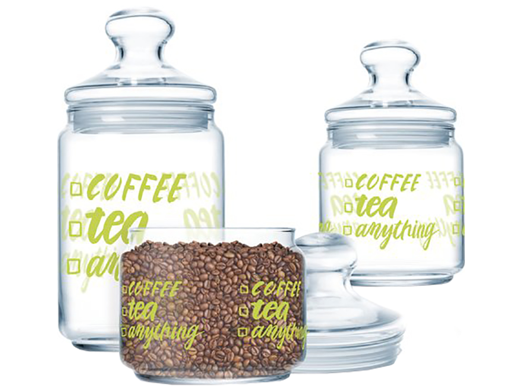 Набор банок Luminarc Club Coffee Tea 3 предмета (500мл, 750мл, 1л) 74139