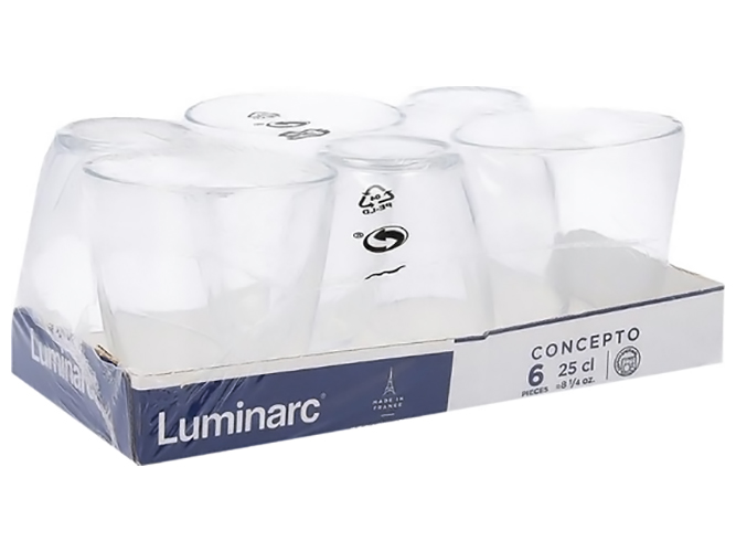 Набір скланок Luminarc Theo високих, 380мл (ціна за набір 6шт) 45828
