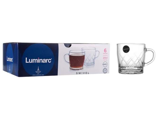 Сервиз чайный Luminarc Swivel 200мл (цена за набор 6 предметов) P8535