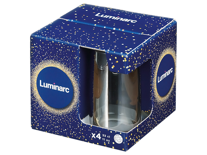 Набор стаканов высоких Luminarc Сияющий Графит 330мл (цена за набор 4шт) 33256