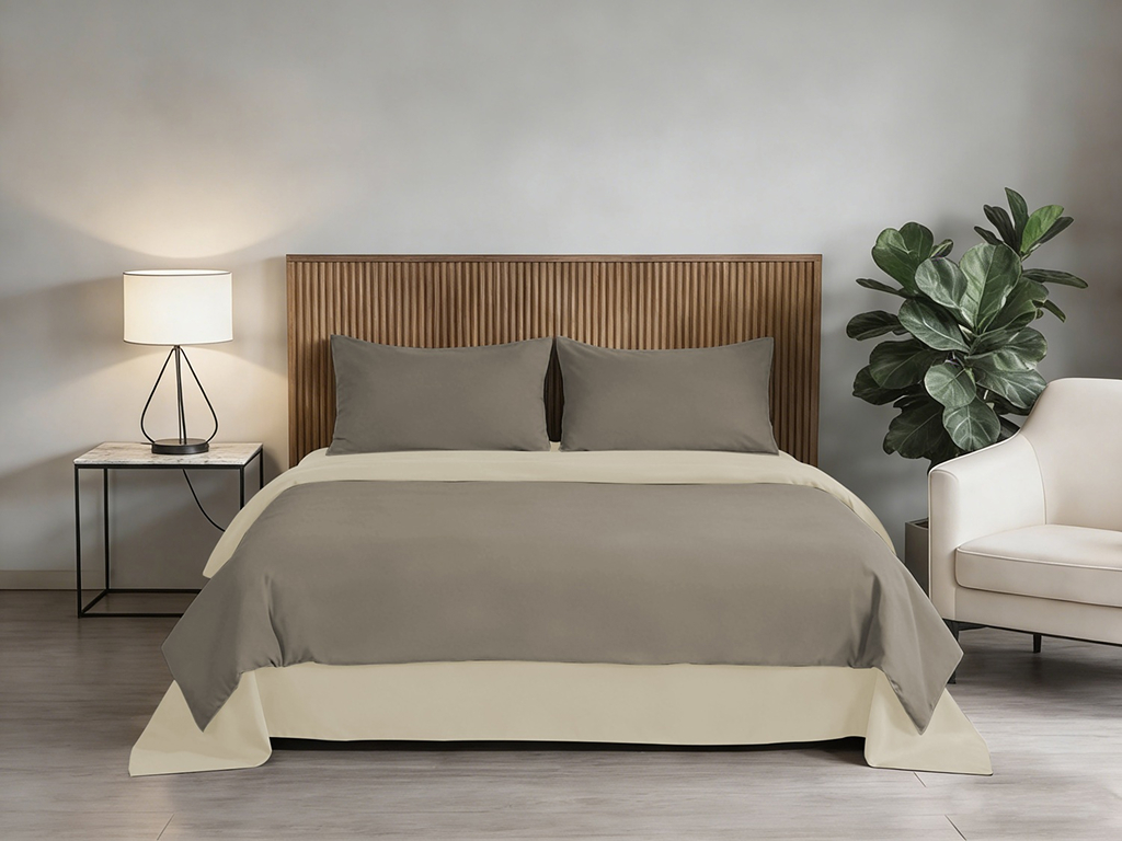 Комплект постельного белья Soho, семейный, Coffe, Beige, 150х200 см, 5 предметов