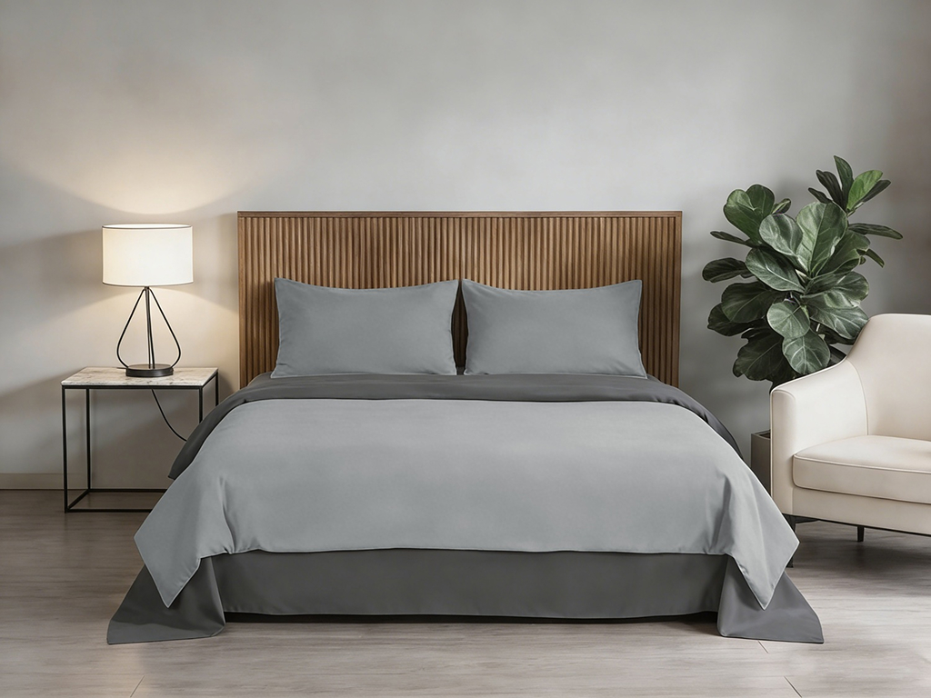 Комплект постельного белья Soho, семейный, Light gray, Dark gray, 150х200 см, 5 предметов