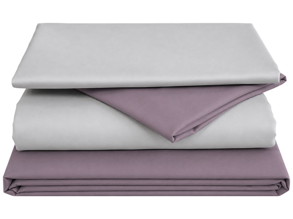 Комплект постельного белья Soho, полуторный, Purple, Light gray, 150х200 см, 4 предмета