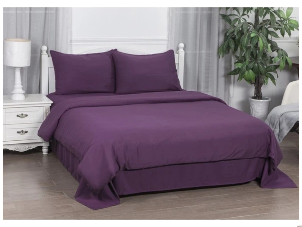 Комплект постільної білизни Soho, двоспальний, 180×220см, 200×220см, 50×70см, поліестер, колір слива