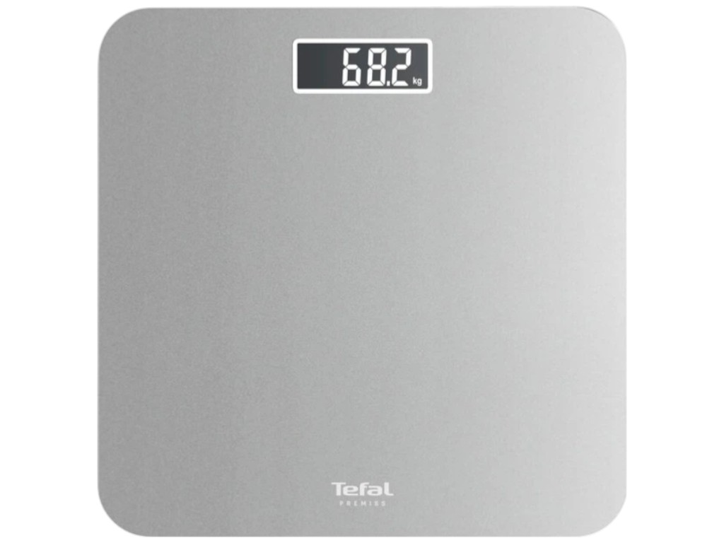 Ваги підлогові Tefal Premiss, 160кг, 2xААА, загартоване скло, 30x30х1, 8см, колір срібло