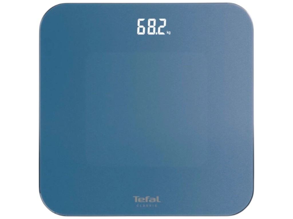 Весы напольные Tefal Classic, 180кг, 3xААА, закаленное стекло, 31x31х1,8см, цвет светло-синий