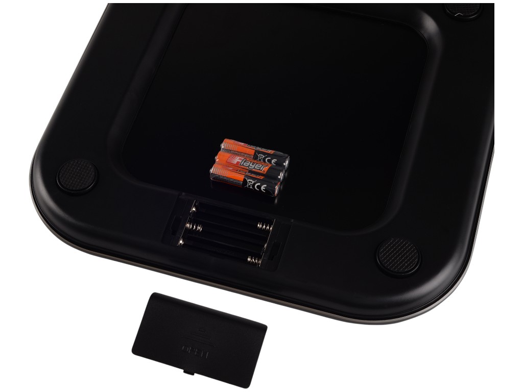 Весы напольные электронные Ergo PSB 490, до 150 кг, Bluetooth, 3×AAA, стекло, 28×28см, цвет черный