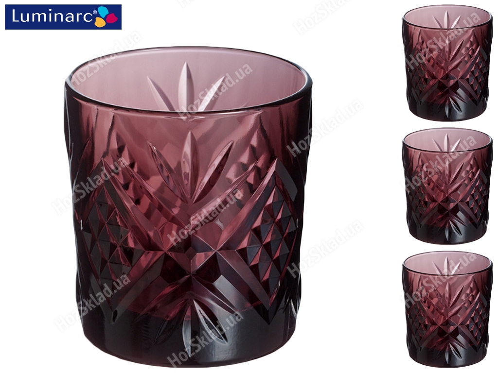 Набір склянок Luminarc Salzburg Lilac 300мл низькі (ціна за набір 3шт) 41800