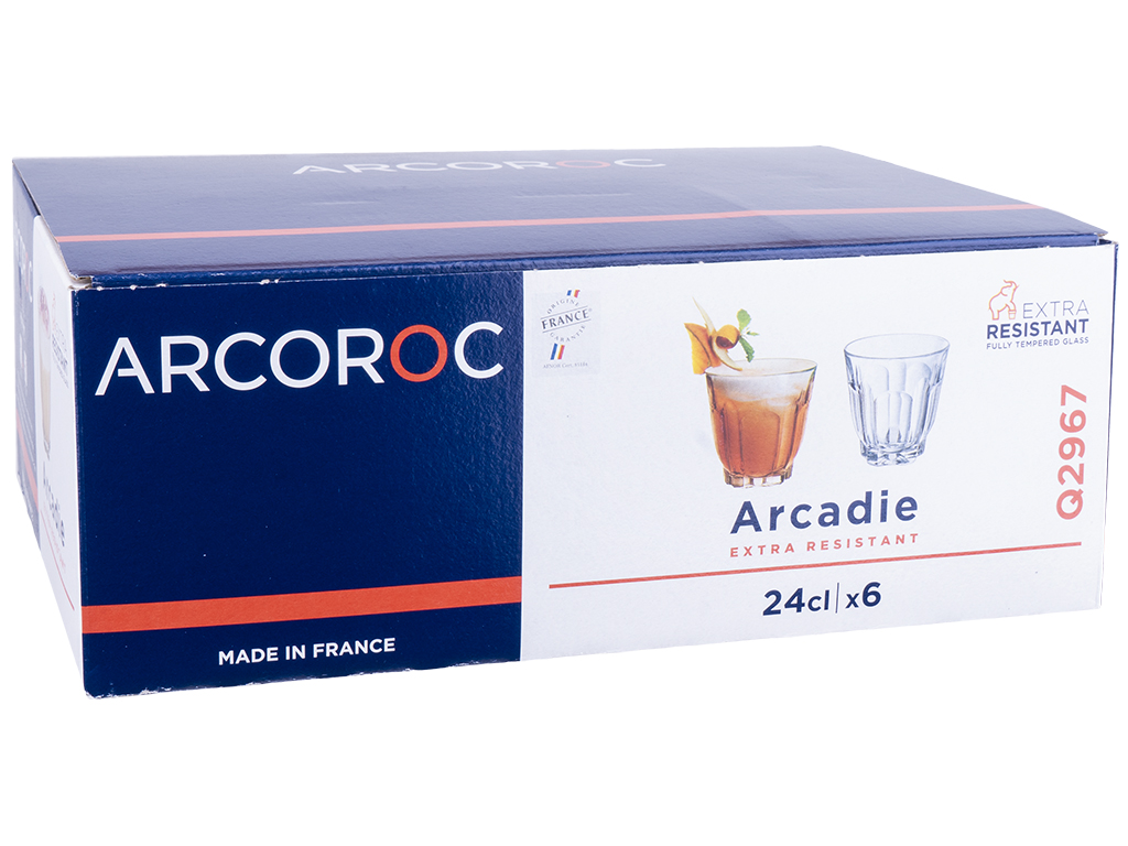 Набор стаканов Arcoroc Arcadie, низких, 240мл (цена за набор 6шт) 41152