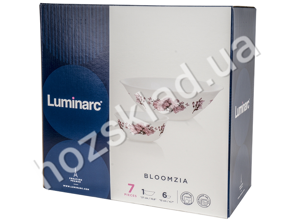 Купить Набор салатников Luminarc Bloomzia 1шт D27см, 6шт D12см (цена за набор 7 предметов) 62904 - фото 3