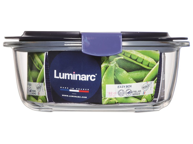 Контейнер круглый Luminarc Easy Box, синяя крышка, 920мл, 088331489669