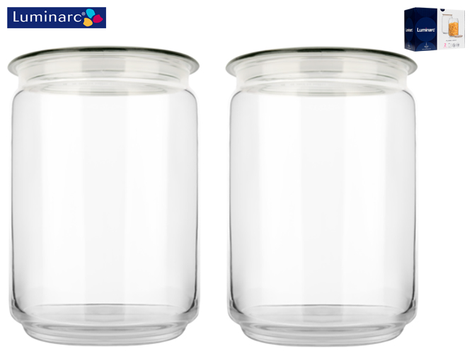Набор банок Luminarc Plano Grey, 1л (цена за набор 2шт) 96756