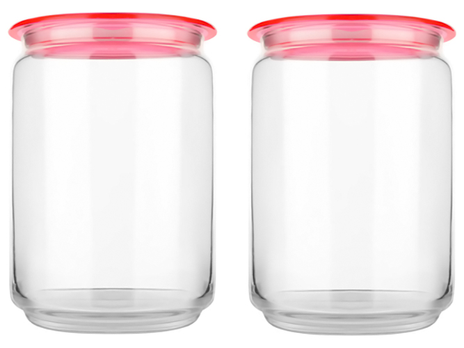 Набор банок Luminarc Plano Pink, 1л (цена за набор 2шт) 96862