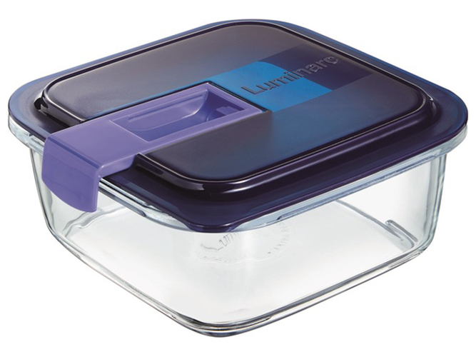 Контейнер квадратный Luminarc Easy Box, синяя крышка, 1,22л, 088331478119