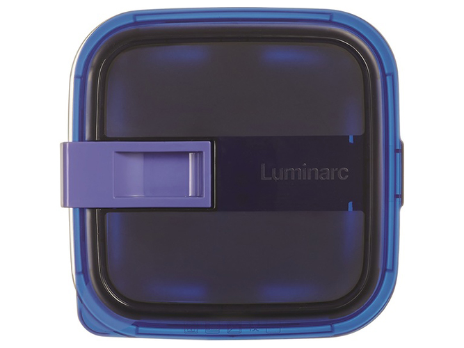 Контейнер квадратный Luminarc Easy Box, синяя крышка, 1,22л, 088331478119