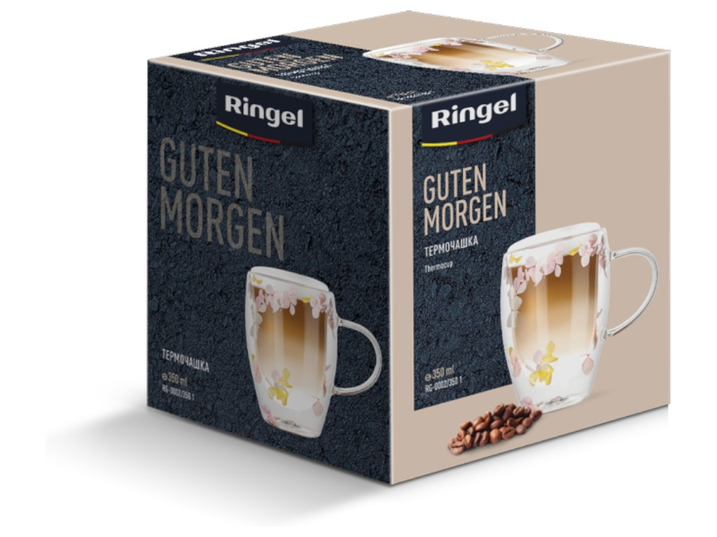 Чашка Ringel Guten Morgen Blume, боросилікатне скло, 350 мл 6900070671480
