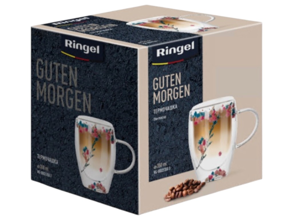 Чашка Ringel Guten Morgen Blume, боросилікатне скло, 350 мл 6900070671503