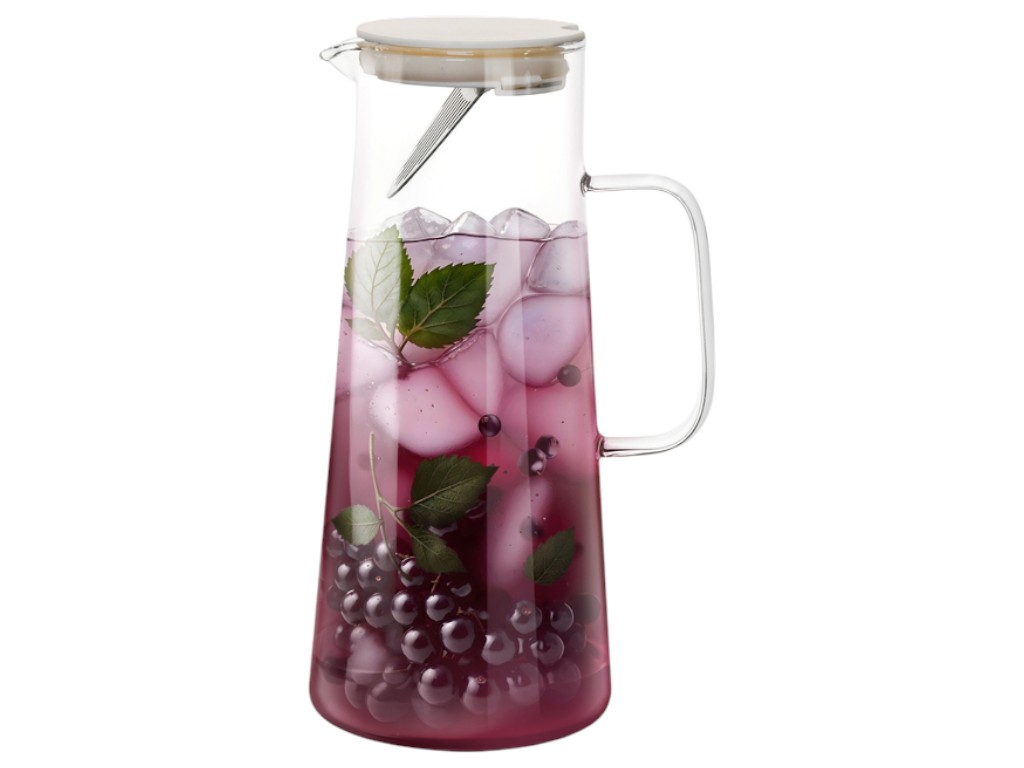 Кувшин Ringel, Grey Line, боросиликатное стекло, объем 1,35 л 6900070671534