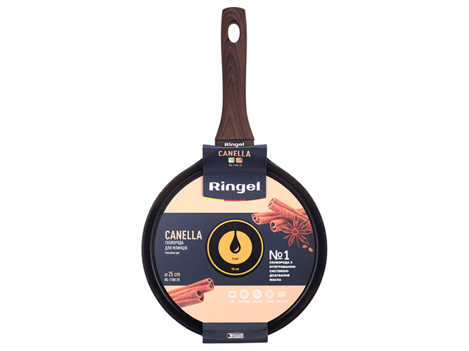 Сковорода для блинов Ringel Canella, без крышки, 25см, 6902909892882
