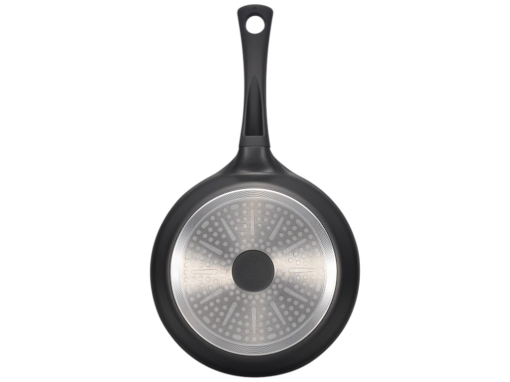 Сковорода Ringel Prime, с крышкой, система дозирования, алюминий, покрытие Daikin, 24см, цвет черный