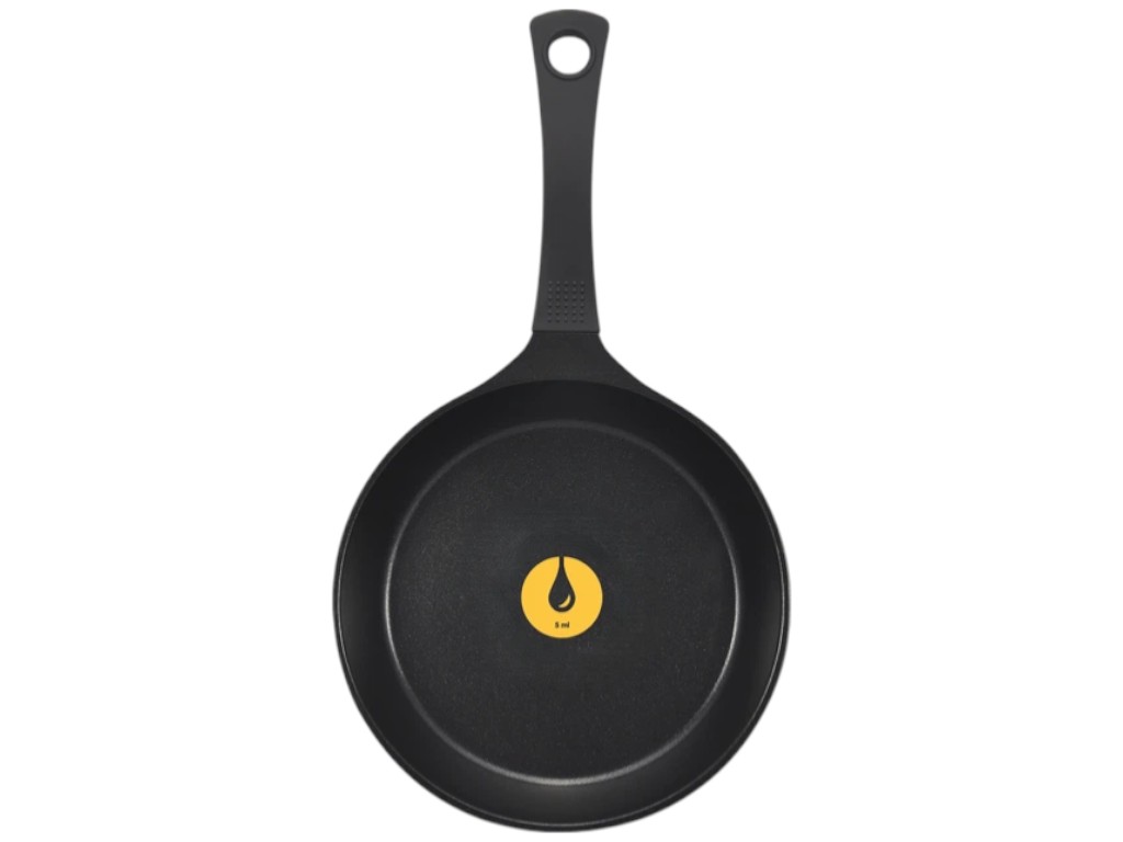 Сковорода Ringel Prime, с крышкой, система дозирования, алюминий, покрытие Daikin, 28см, цвет черный