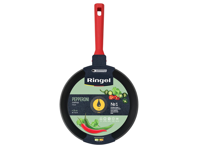 Сковорода глубокая Ringel Pepperoni, 28см, без крышки, 6900068068414