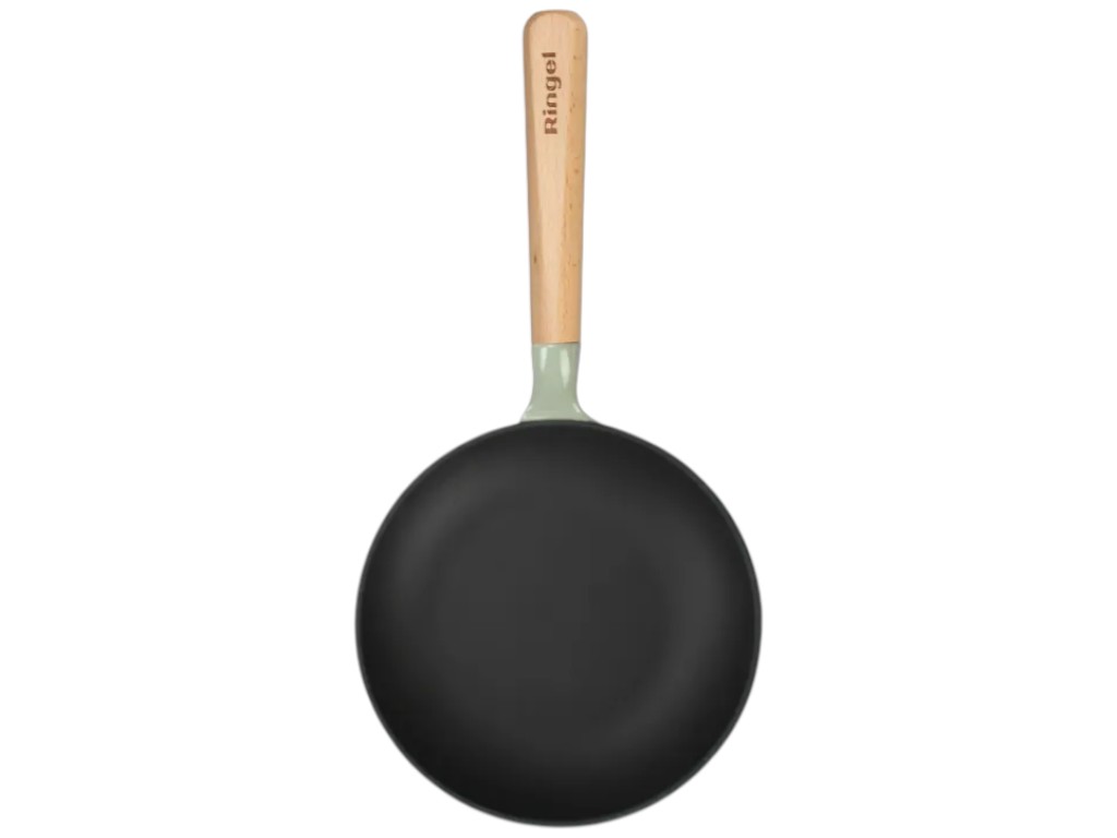 Сковорода Ringel PrimaVera, чугун, дерево, 26см, цвет серый