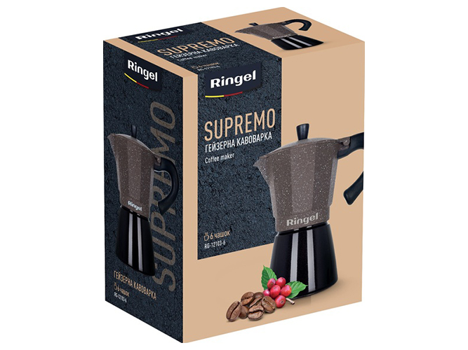 Кавоварка гейзерна Ringel Supremo, 6 порцій, 300мл, 6900064158997