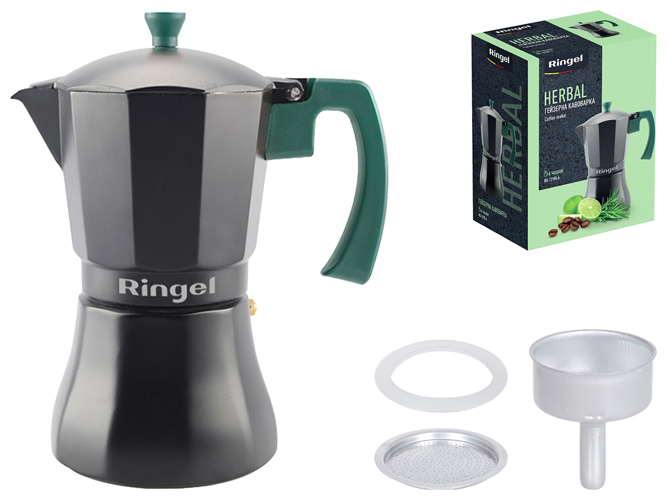 Гейзерна кавоварка Ringel Herbal на 6 чашок, 240мл, 6900068152700