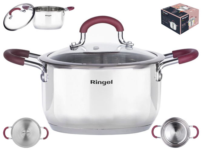 Кастрюля Ringel Ingrid, 24см, 5,5л, с крышкой, 6900064793679