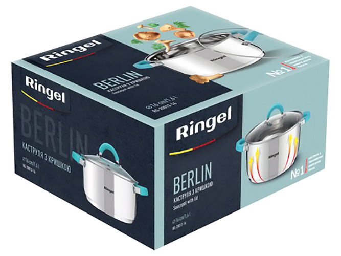 Каструля Ringel Berlin, 18см, 2,3л, з кришкою, 6900064814633
