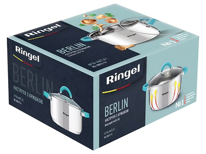 Каструля Ringel Berlin, 20см, 3,2л, з кришкою, 6900064814640