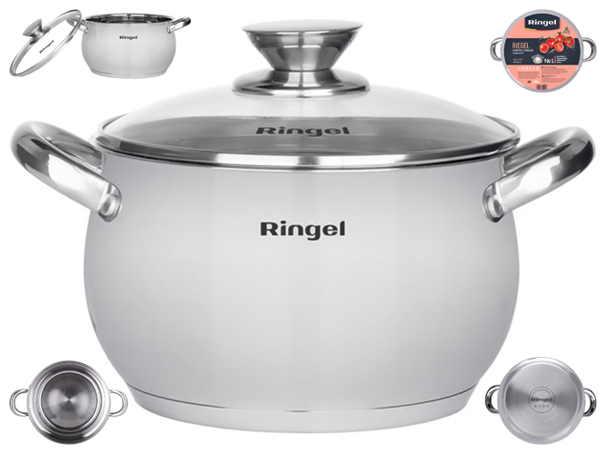 Кастрюля Ringel Riegel, 22см, 4,75л, с крышкой, 6900065357078